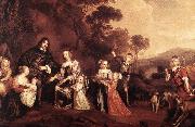MIJTENS, Jan The Family of Willem Van Der Does s oil painting on canvas